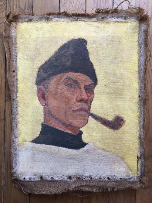 Hmp autoportrait sur fond jaune 4